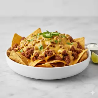 Nachos Con Carne Y Queso