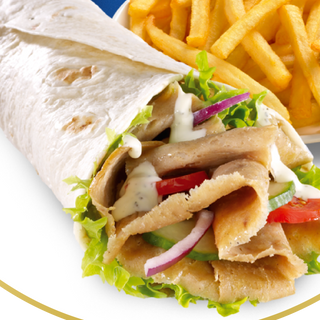 Durum kebab + patatas caseras + agua (50 cl.)