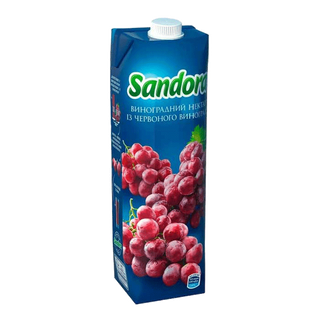 Виноград червоний сік, 0,95 л, ТМ "Sandora"