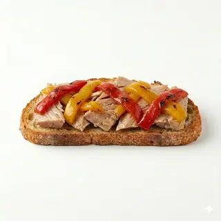 Tosta De Ventresca Con Pimientos Asados