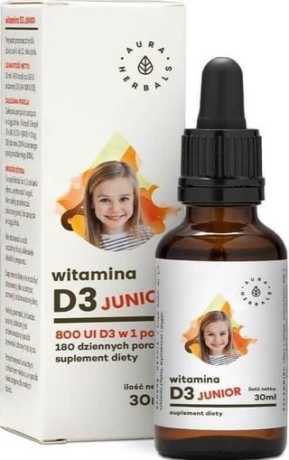 Witamina D3 Junior 800 UI 30ml Aura Herbals
