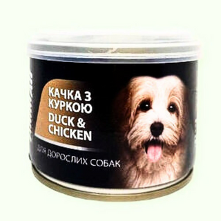 Анімал вологий корм д/собак КАЧКА та КУРКА в ніжному желе 195г