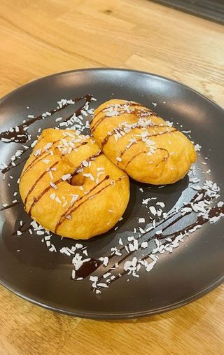 40.Banan w cieście kokosowym z czekoladą