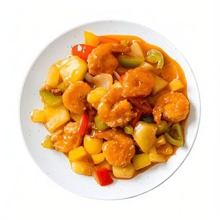 Gambas con salsa curry o agridulce