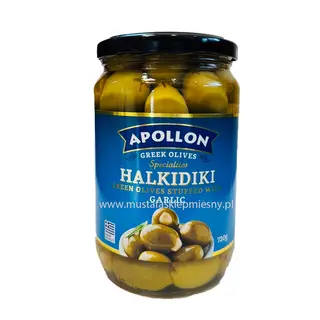 Zielone Oliwki Greckie z Czosnkiem 720g