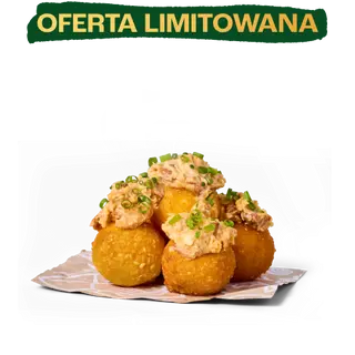 SMAŻONE KULKI SEROWE MIX Z SOSEM KURKOWYM 4 SZT.