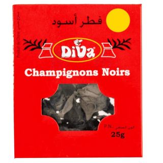 Champignons noirs séchés en boite 25g - DIVA