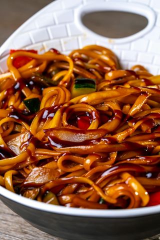 Mifu con salsa de ostras