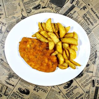 Cotoletta di pollo con patate