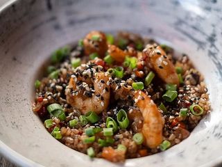 Смажений рис з креветкою