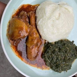 Kienyeji Chicken + Veggies + Ugali or Rice