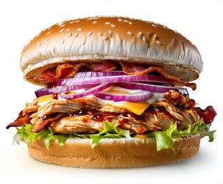 Pulled BBQ chicken - combo small