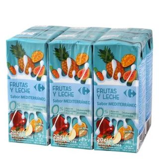 Bebida Frutas con Leche Mediterráneo Carrefour Pack 6x20 Cl.