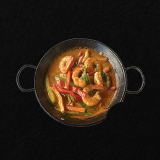 Crevettes Red Curry