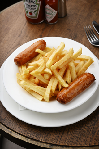 Chips and Beef Sausage