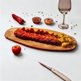 Coasta de porc cu sos bbq