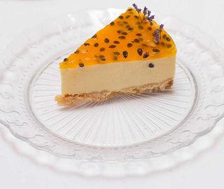 Tarta cheesecake de maracuyá