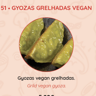 51 Gyozas Vegan Grelhadas