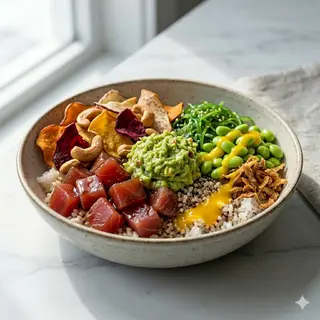 Poke Grande Healthy De Salmón Y Guacamole