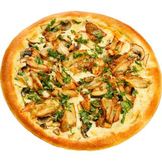 Пицца с курицей карри и грибами