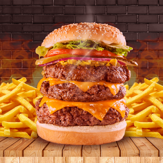  Giant Triple Cheeseburger ROAD 66