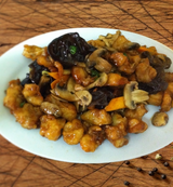 114. Панирана бяла риба с печурки (800г)