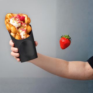 Bubble Waffle or Gauffre Black & White