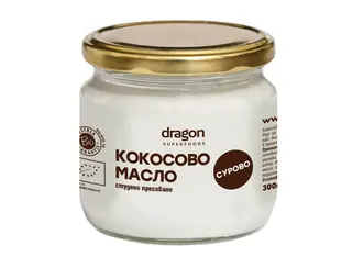 Био кокосово масло, студено пресовано, Dragon Superfoods (300ml)