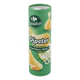 Patata Sabor Crema Agria y Cebolla Dipster Carrefour 175 Gr.
