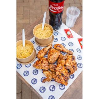 12-piece grilled chicken combo with rice bowl & soda
