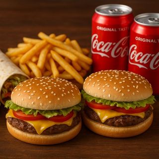 2 Doner Kebab O 2 Hamburguesas