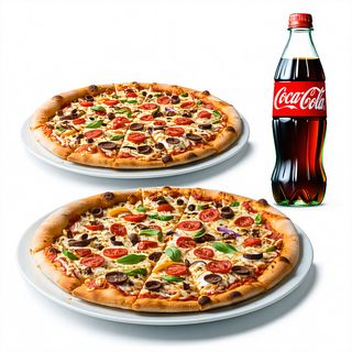 Combo Coca-Cola 2x1 Pizza Al Gusto Súper
