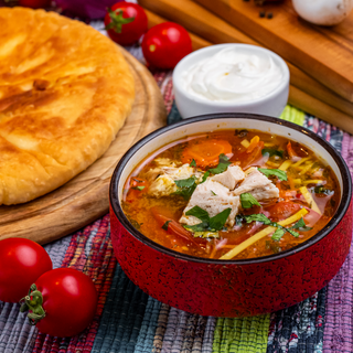 Meniul Zilei Lunch- ciorba la alegere+ placinta la alegre