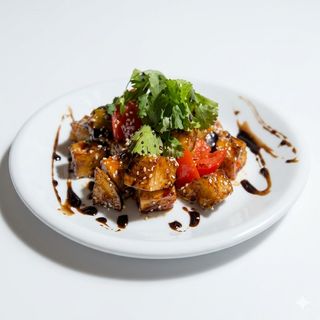 Ensalada Con Berenjena Crujiente (250 G.)