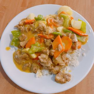 43. Arroz Frito Con Ternera Y Salsa Curry