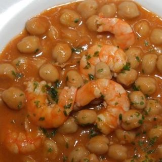 Guiso De Garbanzo Con Langostinos (250g.)