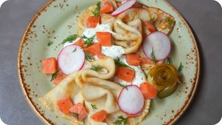 Блины с лососем