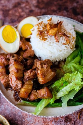 21. Manzo brasato con riso bianco