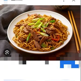 Fideos Salteados De Ternera