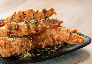 Camarão com amêndoa