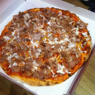 Pizza kebab ternera (32cm)