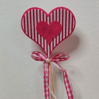 Corazón fieltro rosa