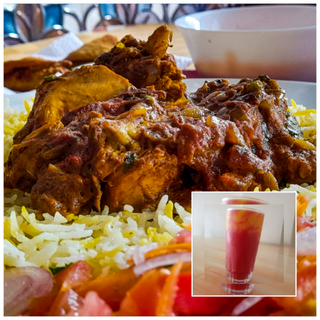 Packed chicken biryani