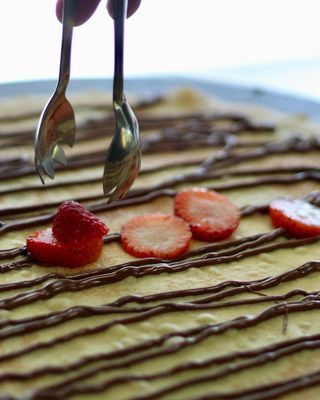 Crepe de Nutella com Morango