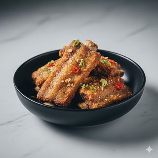 132 - Puntine di maiale fritti 炸排骨