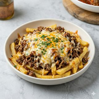 Patatas con york y queso