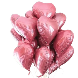 Serce różowe z helem