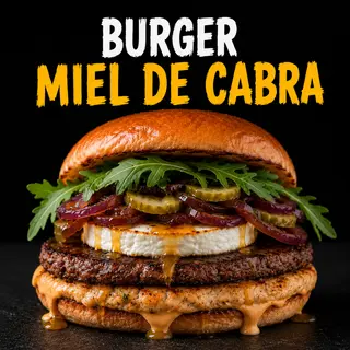 Hamburguesa miel de cabra