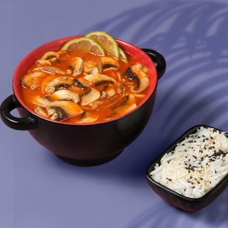 ტომიამი სოკოთი და ბრინჯით