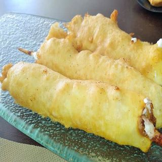 Brocheta de langostinos y queso (2 uds.)